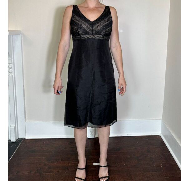 Vintage Ann Taylor 100% Silk Dress Size 6 - Picture 3 of 5